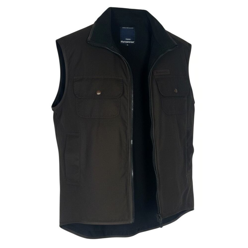 Oilskin Norsewear Vest Men's Size M Fleece Lined Made in NZ Full Zip Workwear